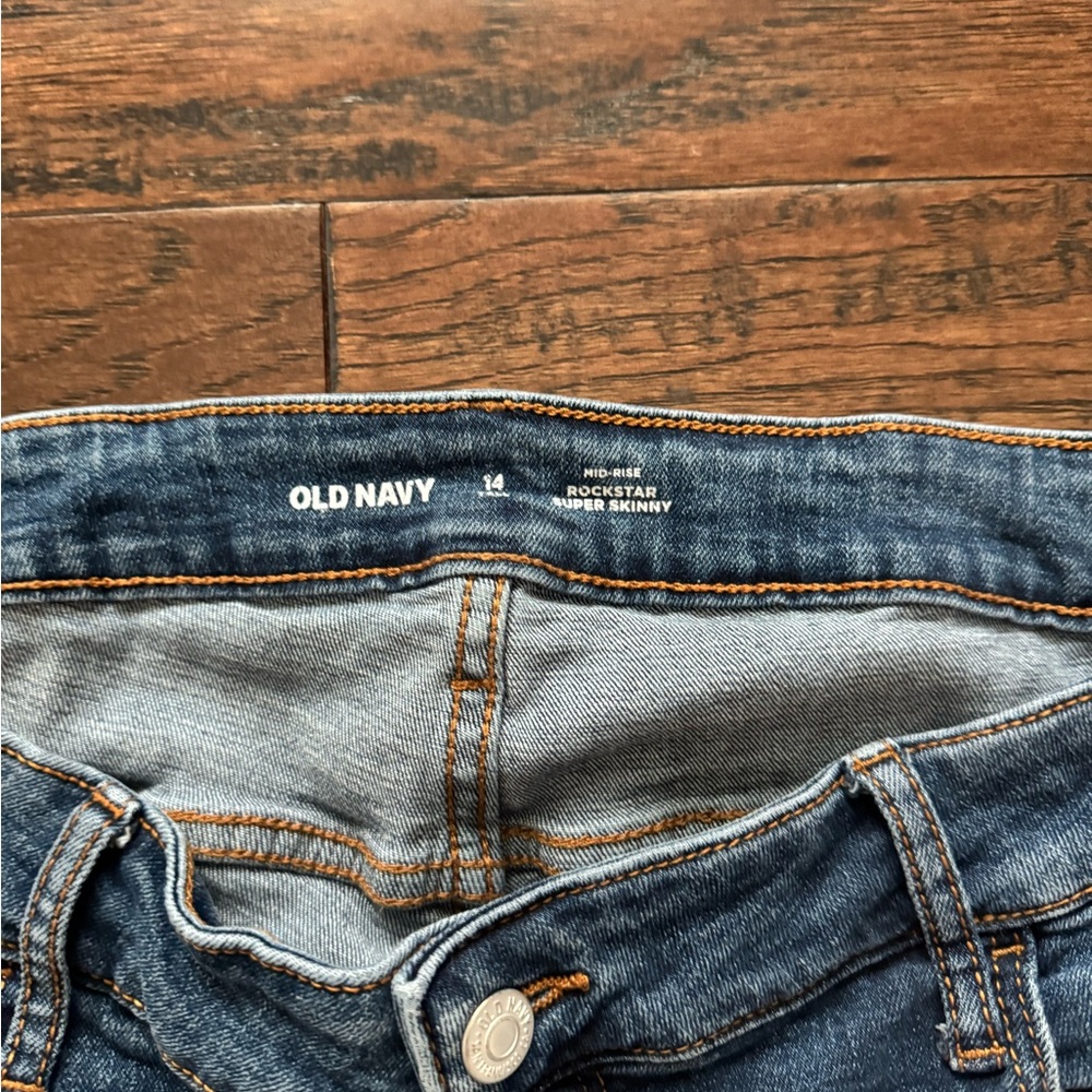 Distressed Blue Jeans - Picture 15 of 16